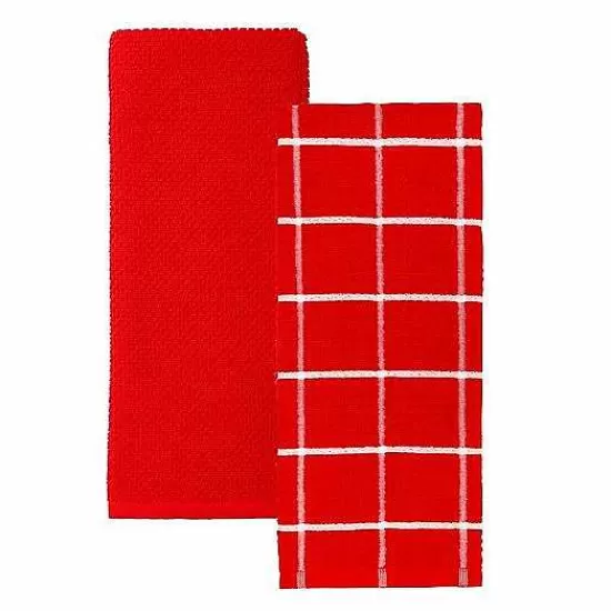 Food Network™ Kitchen Linens*Food Network Windowpane Grid Kitchen Towel 2-Pk.